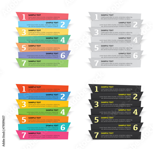 Set of vector title labes.