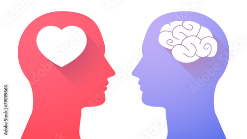 Head set with a brain and a heart