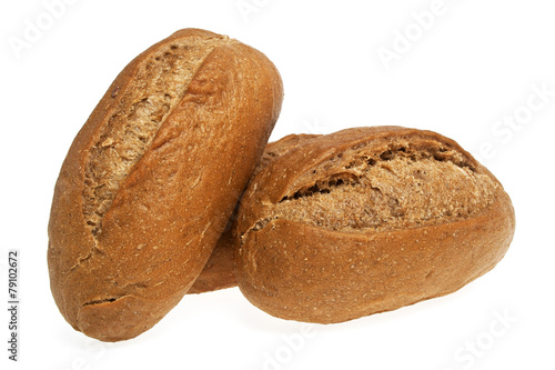 Mini bread on a white background