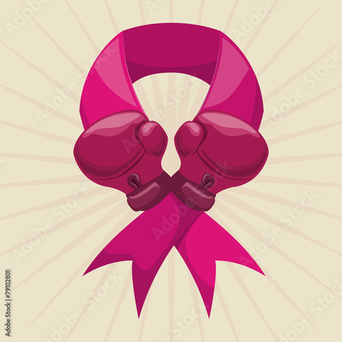 Breast cancer design, vector illustration.