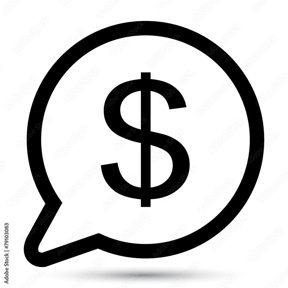 Obraz premium Vector bubble with icon.