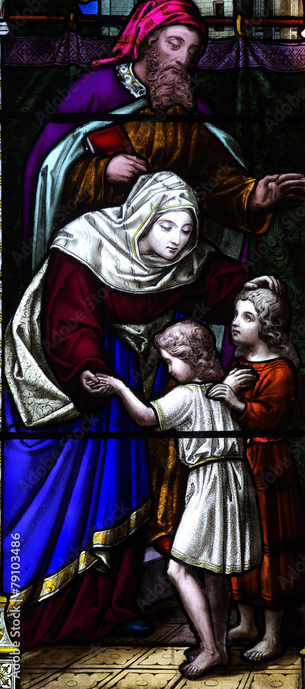 Helping the children in stained glass