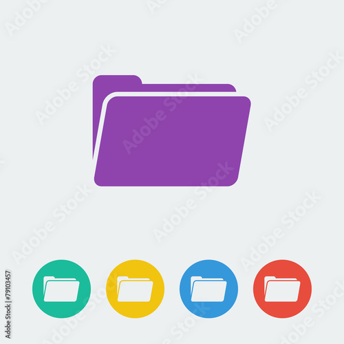 vector folder flat circle icon Free Download vector folder flat circle icon - GFXLoad