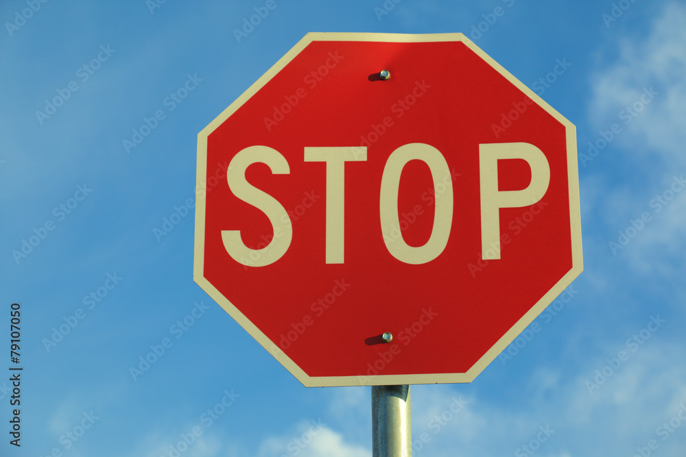 Stop Sign with Blue Sky