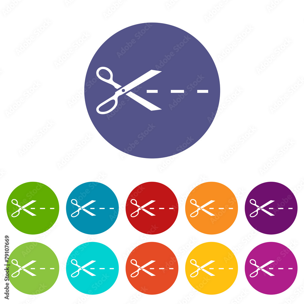 Cut flat icon Cut flat icon