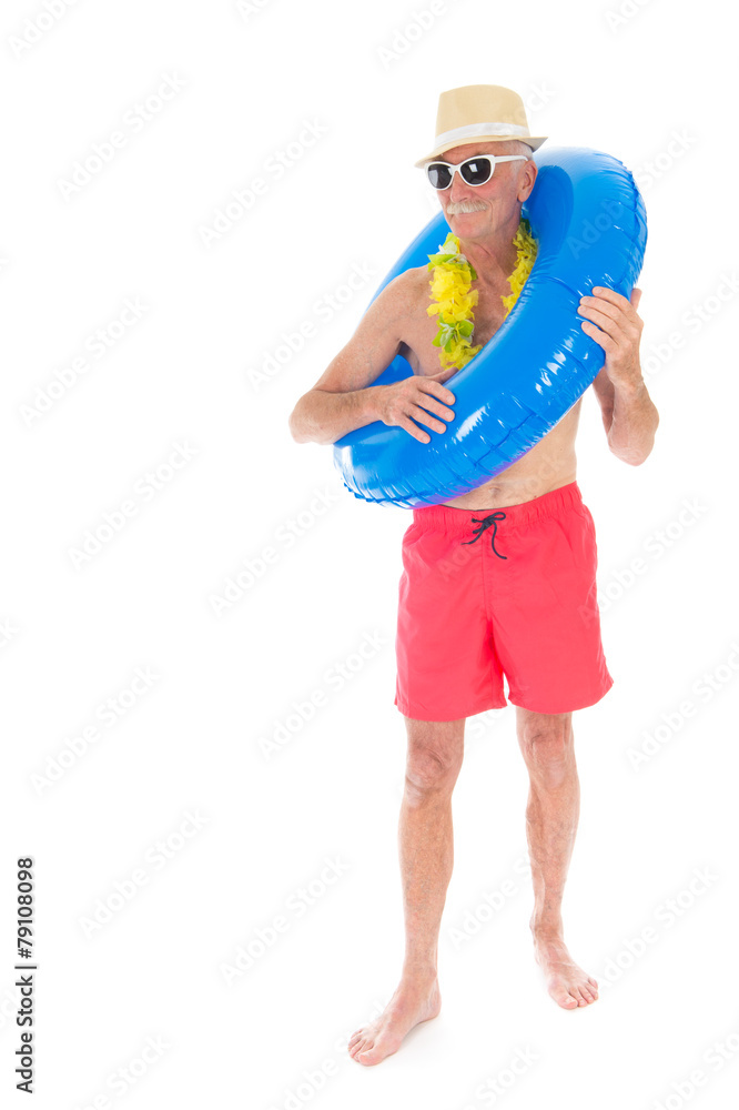 Retired man on vacation Retired man on vacation