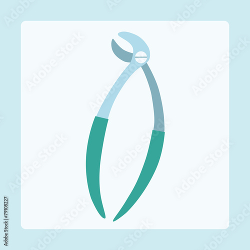 Medical forceps for tooth extraction dentist