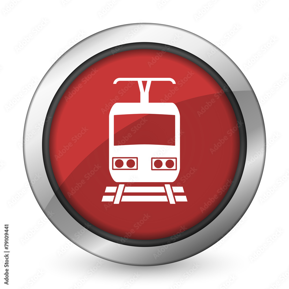 train red icon public transport sign train red icon public transport sign