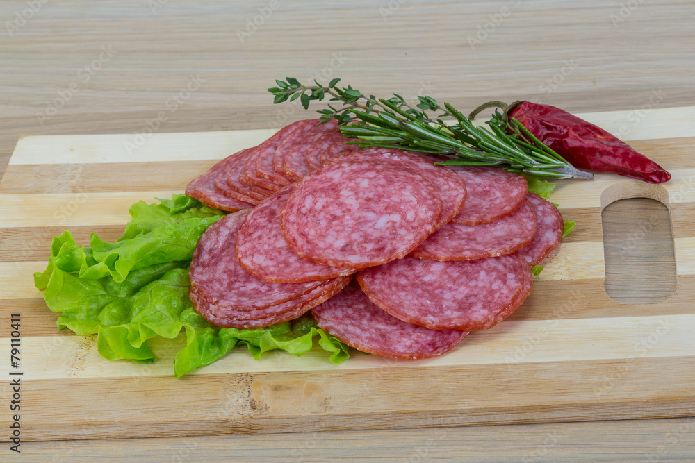 Sliced salami Sliced salami