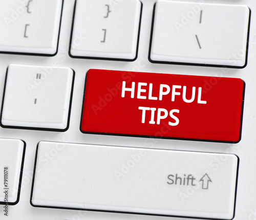 Fotografie Keyboard with helpful tips button