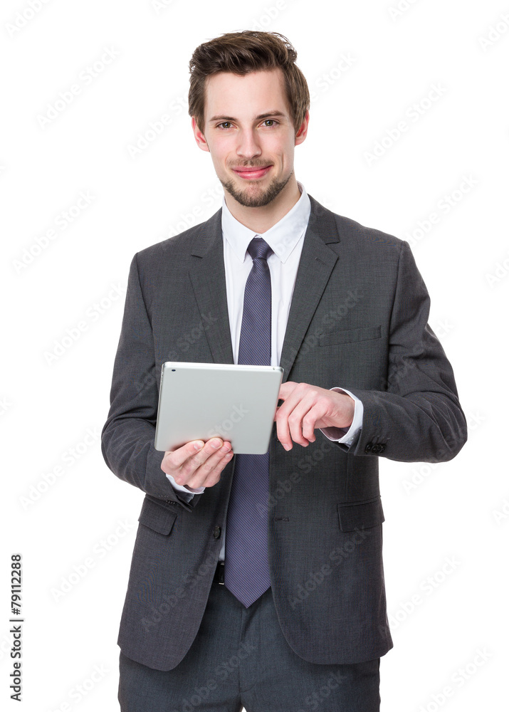 Businessman use of tablet Businessman use of tablet
