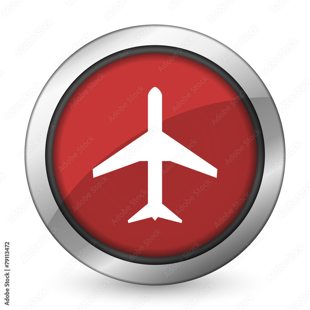 plane red icon airport sign