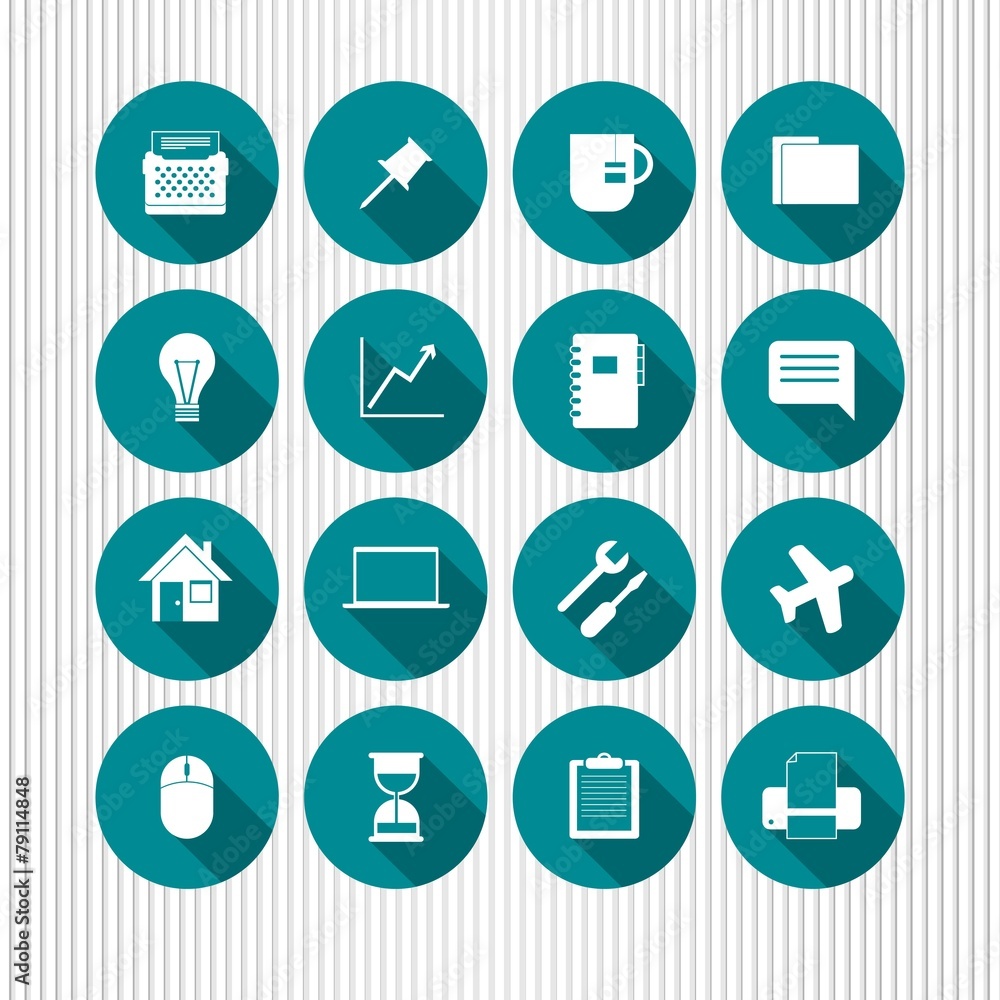 vector set of universal icons