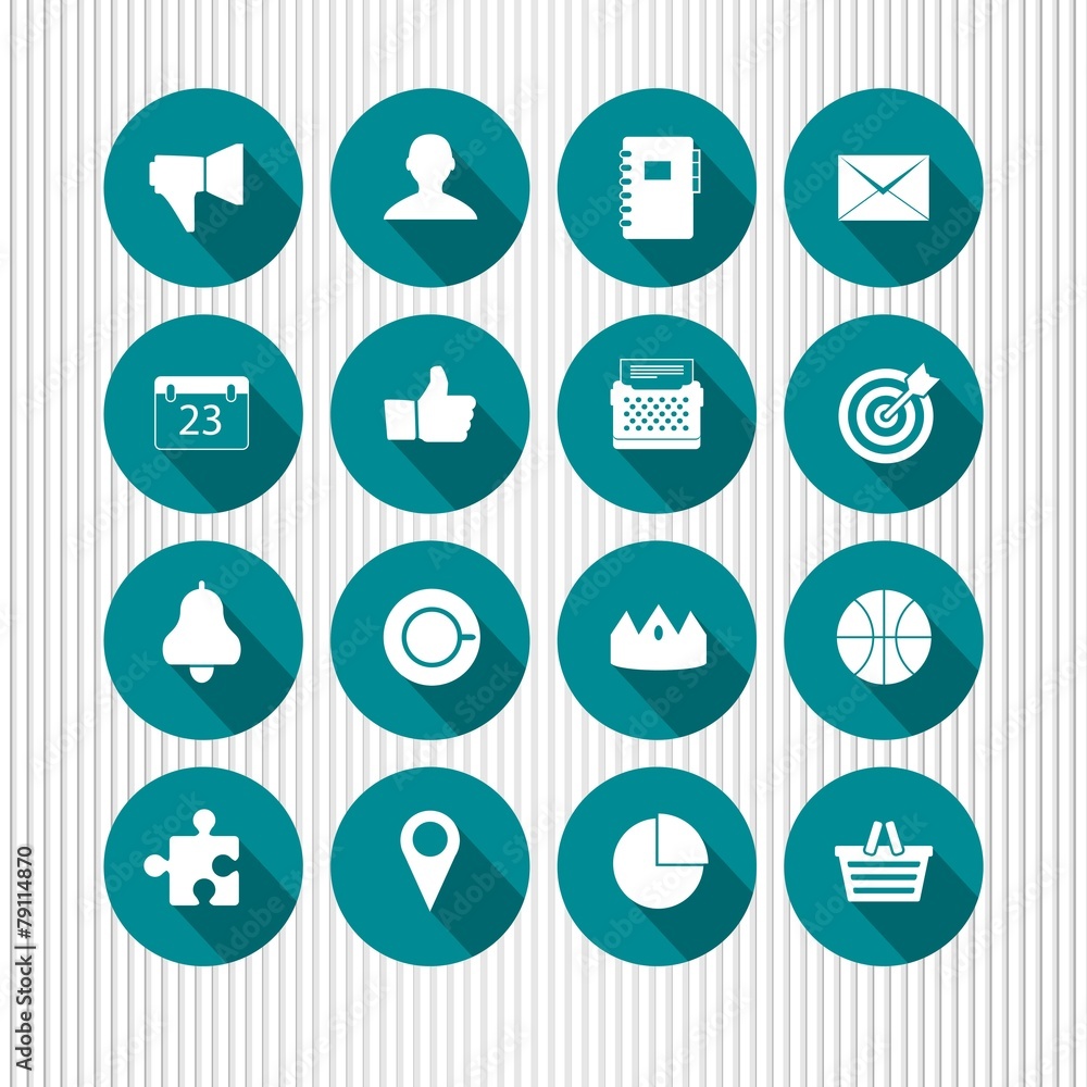 Fototapeta premium vector set of universal icons