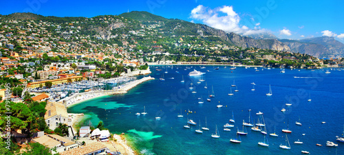 azure coast of France - panoramic view of Nice #79115095