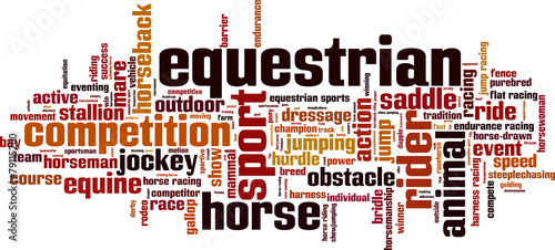 Equestrian word cloud concept. Vector illustration #79115200
