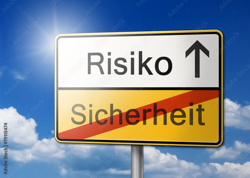 Auf nummer sicher Risiko eingehen Schild Hintergrund Auf nummer sicher Risiko eingehen Schild Hintergrund