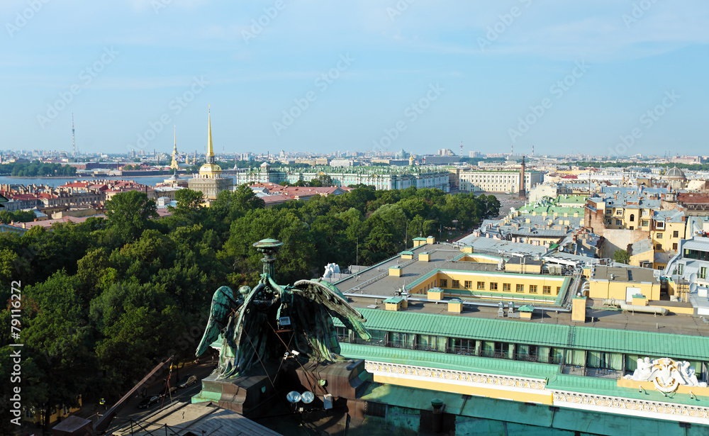 Aerial View from Isaac Cathedral, Saint Petersburg