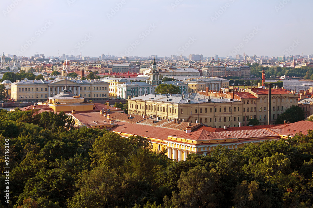 Aerial View from Isaac Cathedral, Saint Petersburg