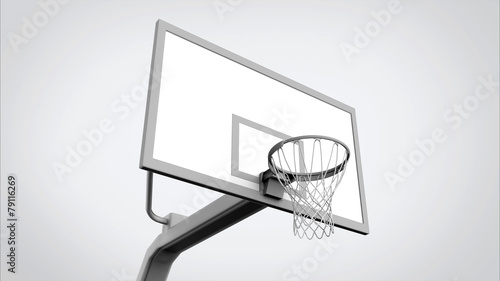 Basketball hoop isolated