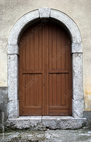 Medieval wooden door