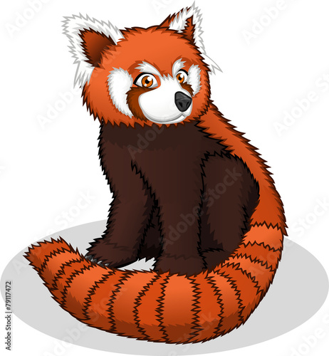 Fototapeta Naklejka Na Ścianę i Meble -  High Quality Red Panda Cartoon Vector Illustration