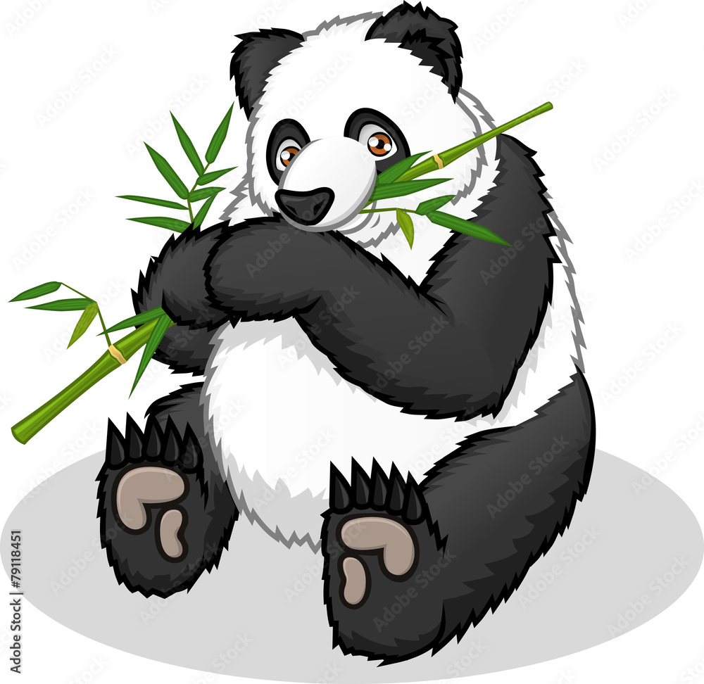 Fototapeta premium High Quality Giant Panda Cartoon Vector Illustration