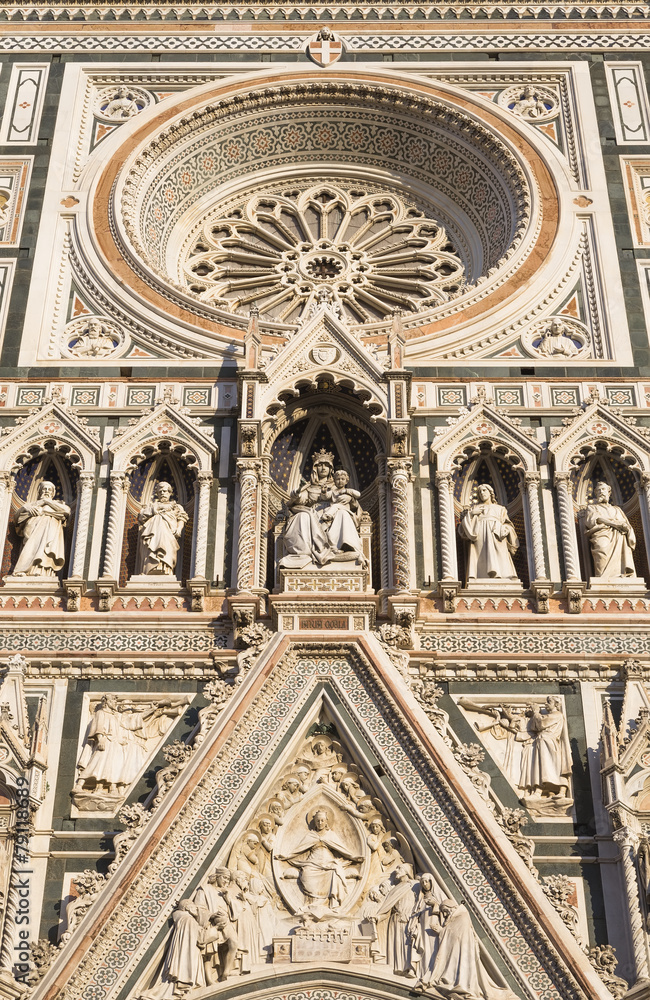 Detail of facade of cathedral
