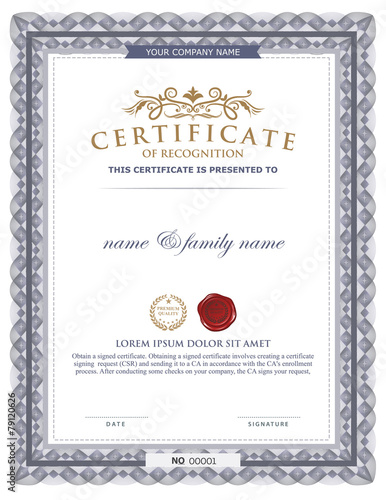 certificate template.