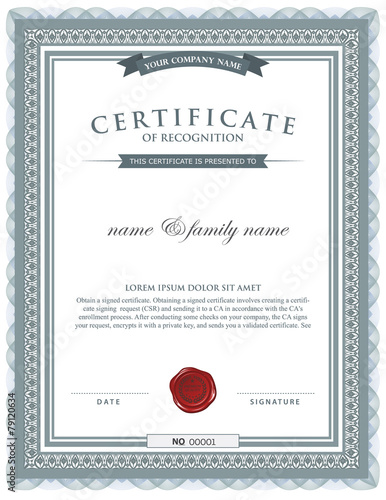 certificate template.