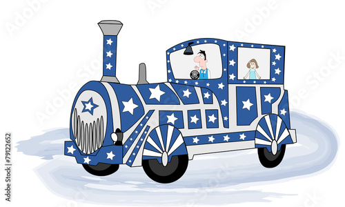 Tren decorado.