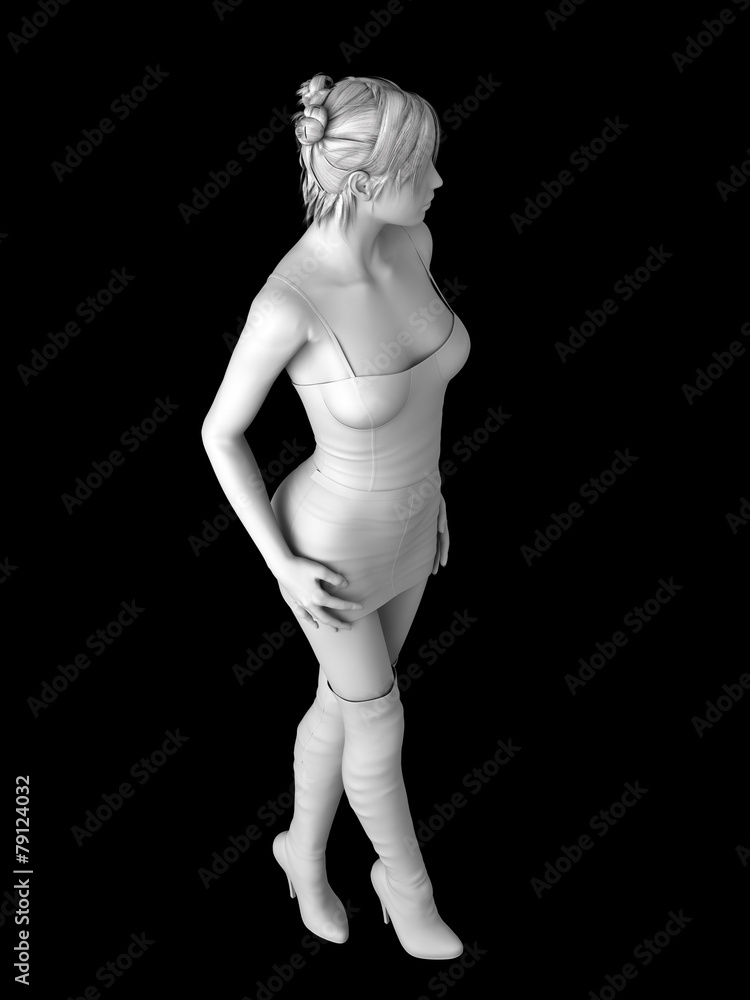 Naklejka premium girl illustration