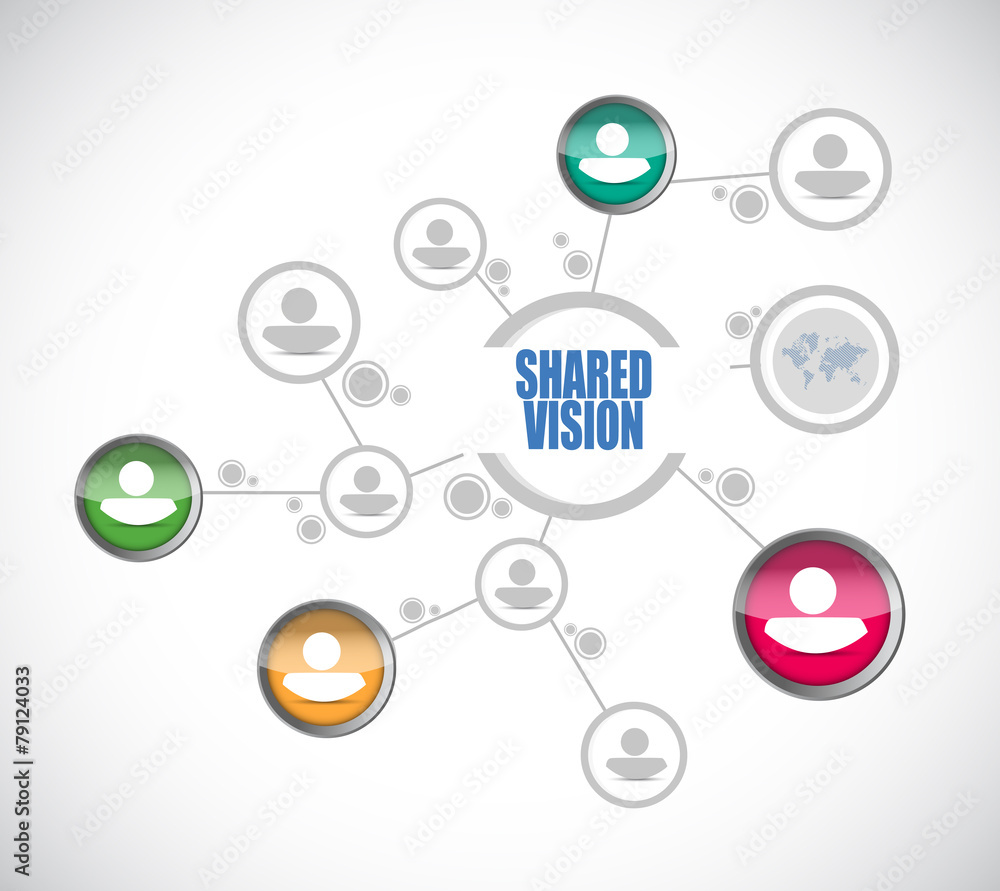 shared vision people network illustration design shared vision people network illustration design