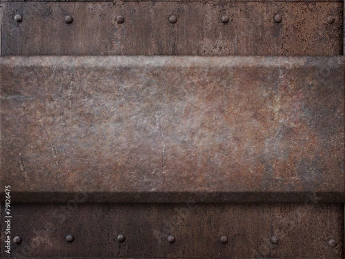 rusty tank armor metal texture with rivets as steam punk