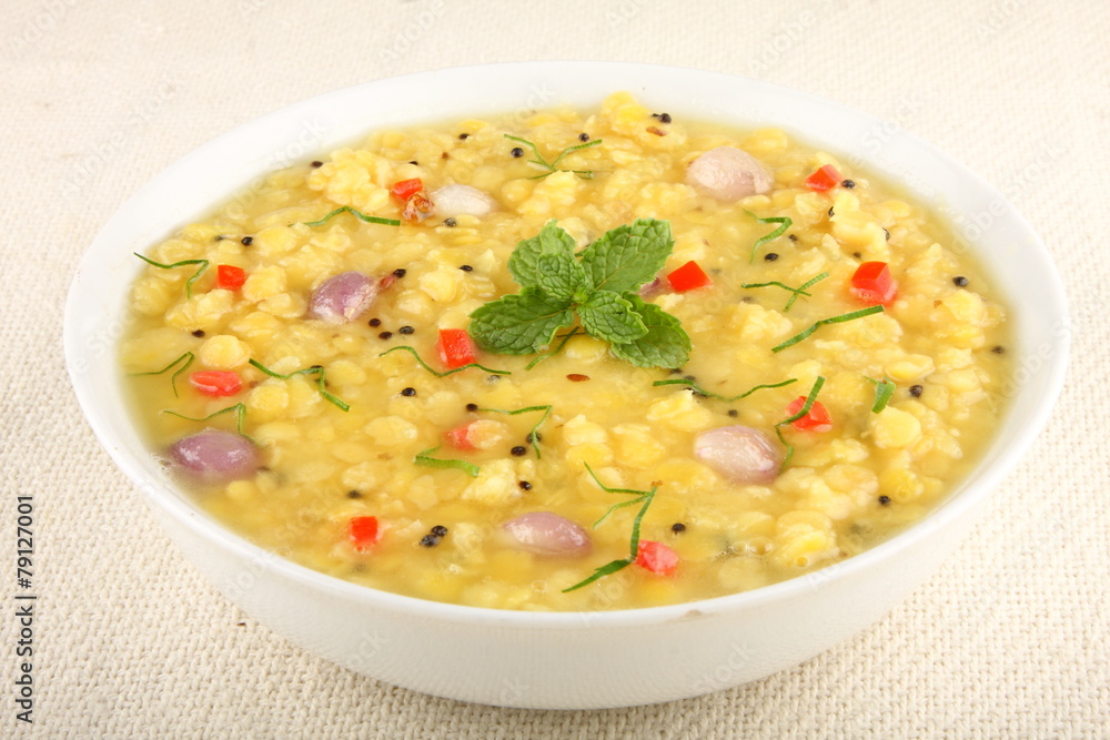 Curry lentils.