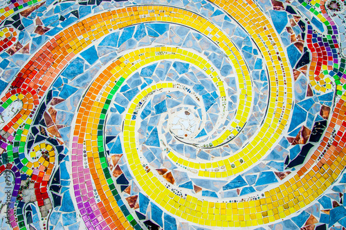 Art mosaic glass on the wall