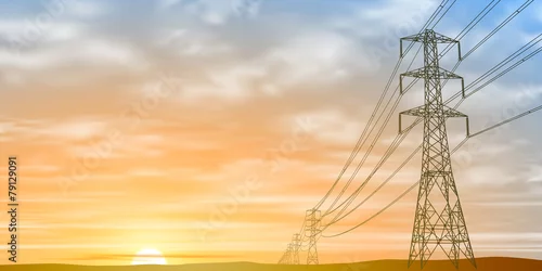 Obraz Linie elektroenergetyczne