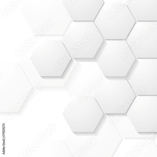 Abstract grey hexagons tech design