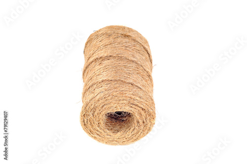 Ball of string, on white background