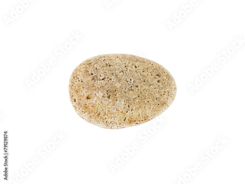 one stone isolated on a white background