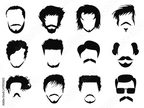 man hairstyle vector