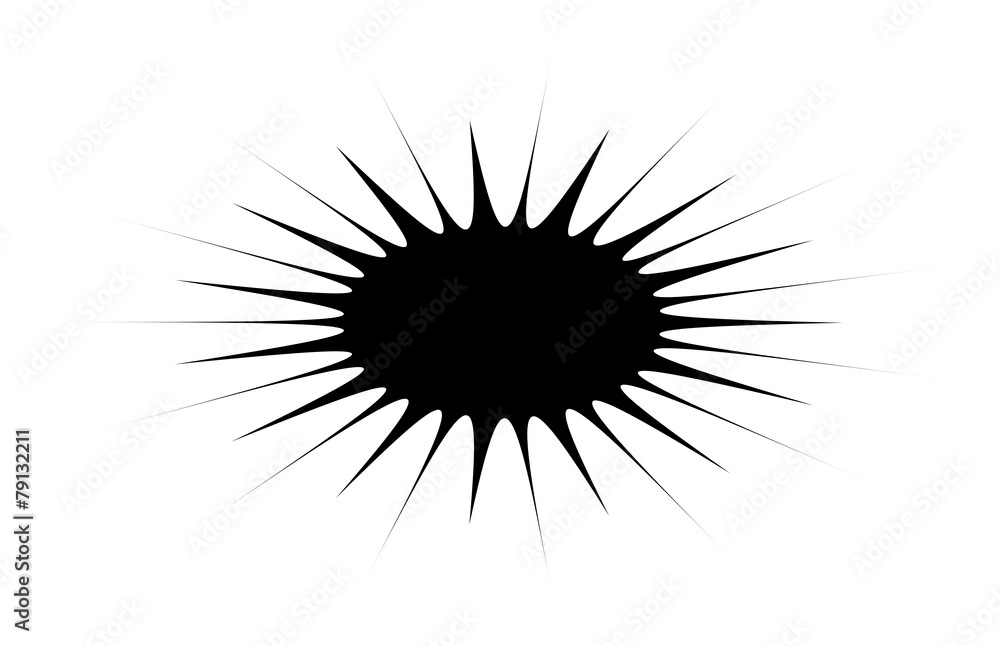 Fototapeta premium Sunburst Silhouette Banner