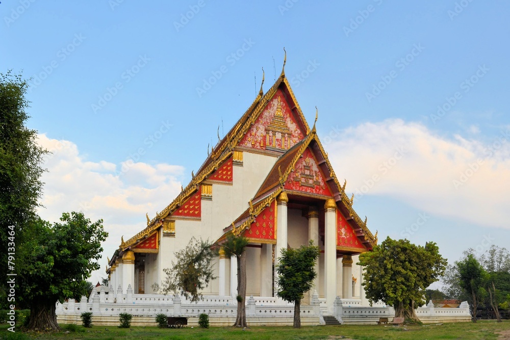 Buddhist Thai temple in former capital Ayutthaya