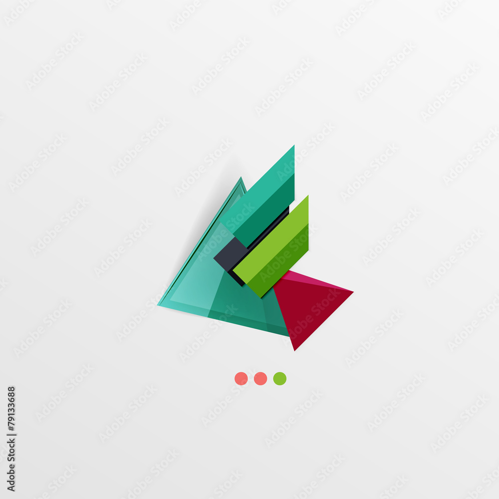 Modern abstract geometric info banner Modern abstract geometric info banner