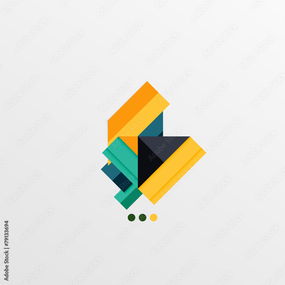 Modern abstract geometric info banner Modern abstract geometric info banner