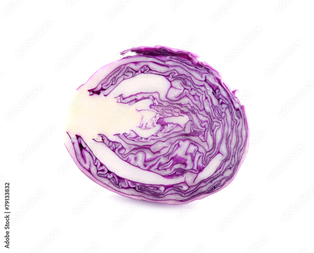 fresh red cabbage on white background fresh red cabbage on white background