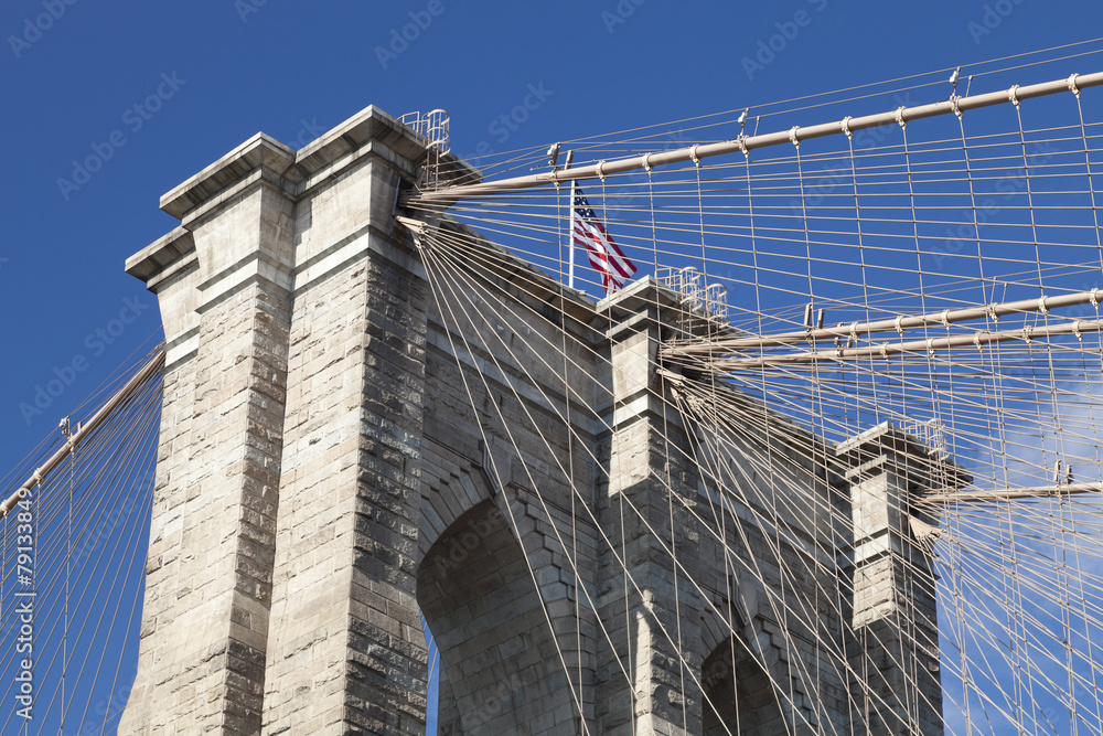 Obraz premium New York Brooklyn Bridge - detail