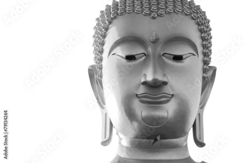 Buddha portrait isolated on white
