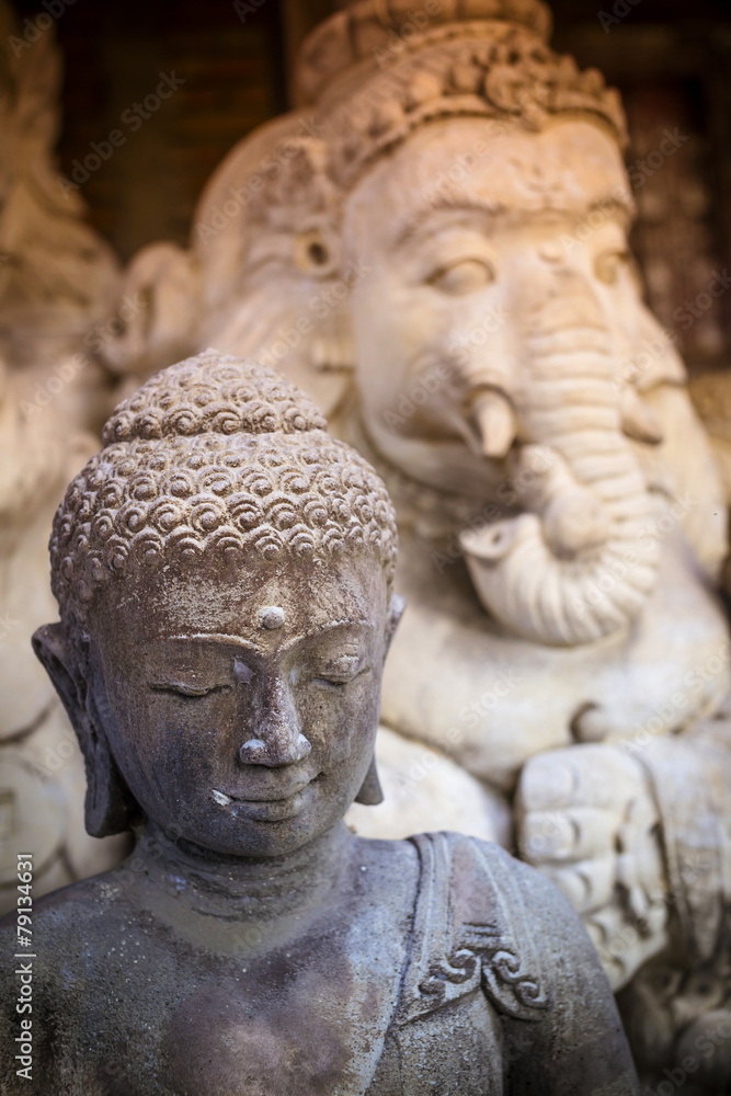 Old statue. Old statue.