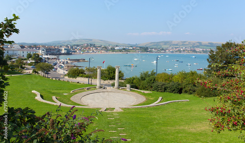 Tableau sur toile Swanage Dorset England UK Prince Albert Gardens
